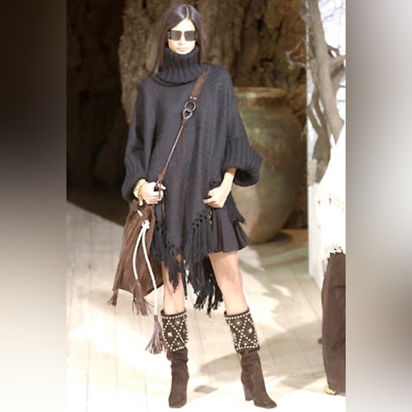 Dolce & Gabbana Vintage Suede Heel Boots Studded Square Toe Runway 2002 Y2K 36.5 - Picture 15 of 16